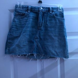 hollister jean skirt